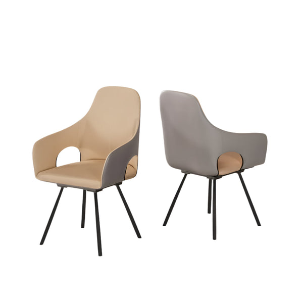 Set Of 2 Swivel With Armrest Modern Living Room Accent Dining Chairs