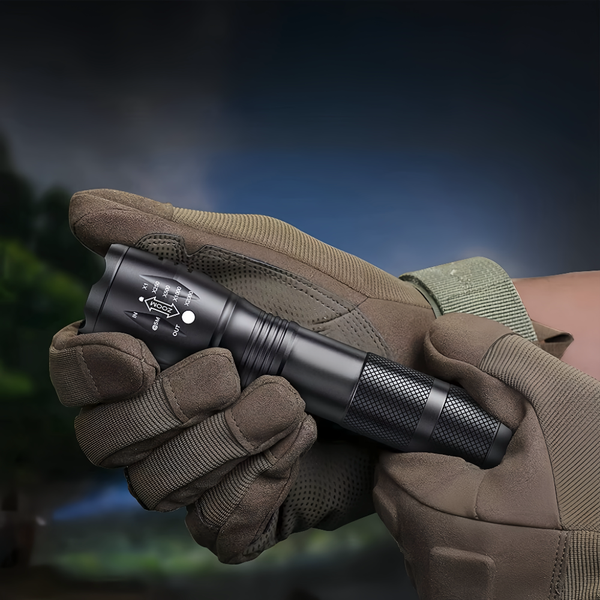 2Pcs Bright Led Flashlight Rechargeable Torch Camping Zoom Light Flashlights