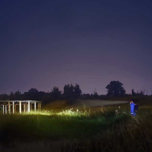 2Pcs Bright Led Flashlight Rechargeable Torch Camping Zoom Light Flashlights