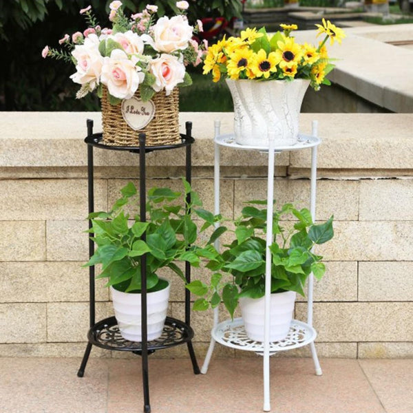 2 Tier Metal Plant Stand For Indoor And Outdoor Decoration Plant Stands