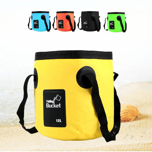 12L Folding Bucket Portable Outdoor Travel Essential Picnic Accessories
