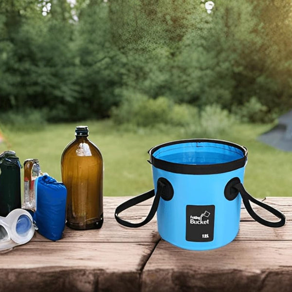 12L Folding Bucket Portable Outdoor Travel Essential Picnic Accessories