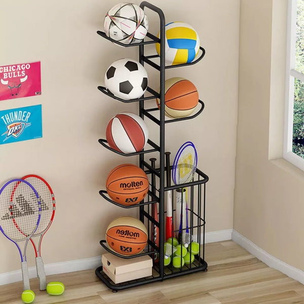 Sport Balls Storage Rack Organise Display Stand Holder Storage Units