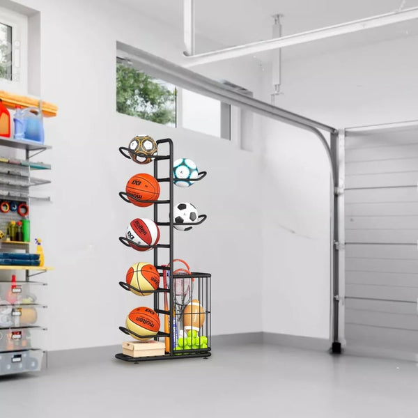 Sport Balls Storage Rack Organise Display Stand Holder Storage Units