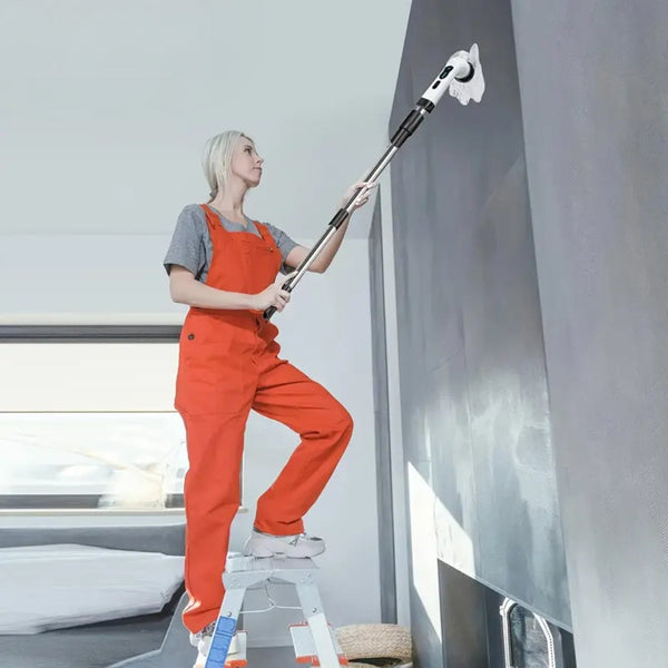 9 In 1 Cordless Rechargeable Electric Spin Scrubber Turbo Cleaning Brush Mops Brooms & Scrubbers