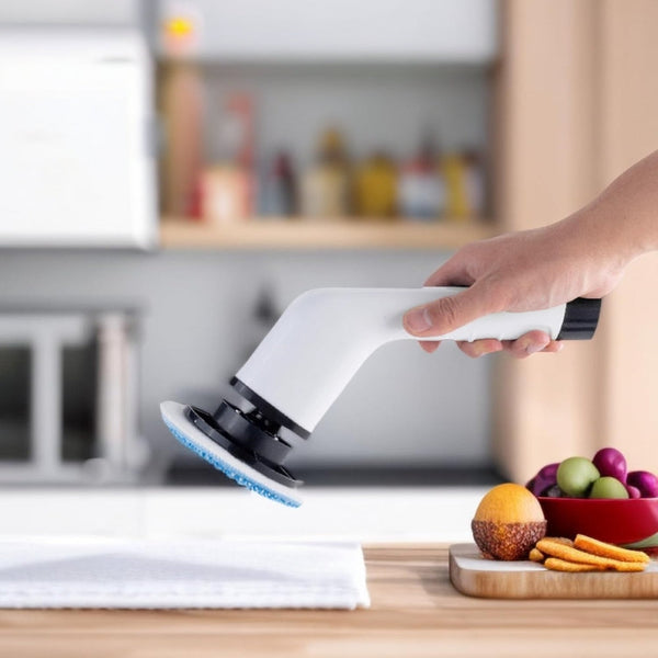 9 In 1 Cordless Rechargeable Electric Spin Scrubber Turbo Cleaning Brush Mops Brooms & Scrubbers