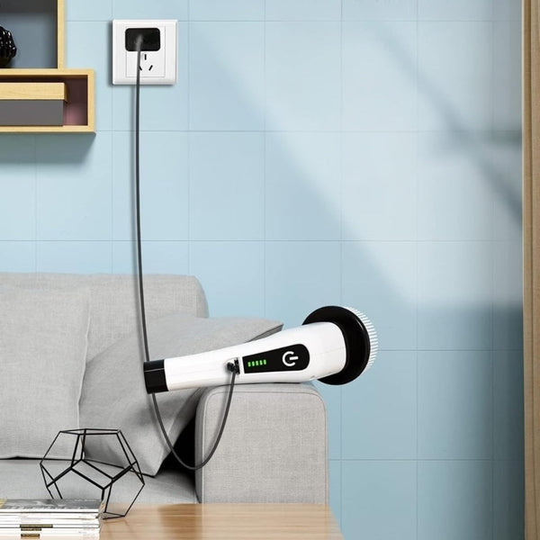 9 In 1 Cordless Rechargeable Electric Spin Scrubber Turbo Cleaning Brush Mops Brooms & Scrubbers