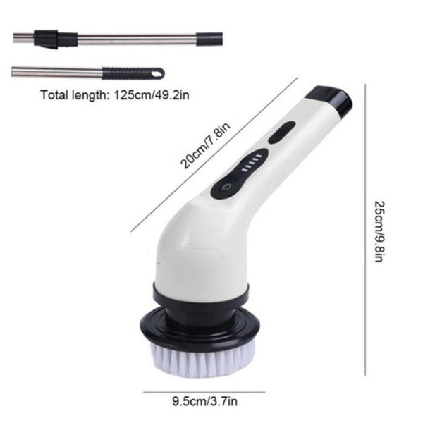9 In 1 Cordless Rechargeable Electric Spin Scrubber Turbo Cleaning Brush Mops Brooms & Scrubbers