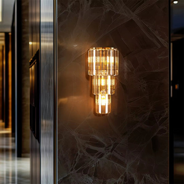 3 Layers Crystal Wall Lamp Sconce Light Lamps