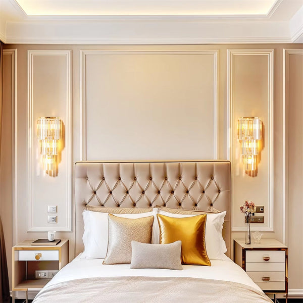 3 Layers Crystal Wall Lamp Sconce Light Lamps