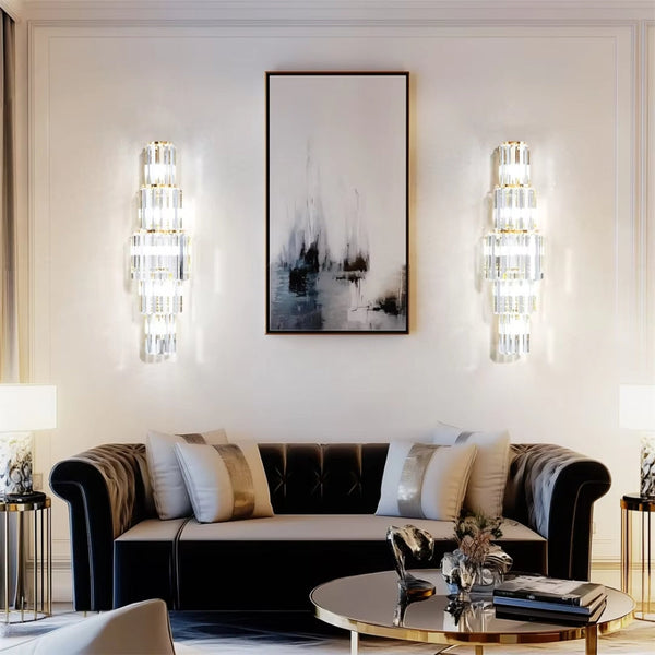 3 Layers Crystal Wall Lamp Sconce Light Lamps