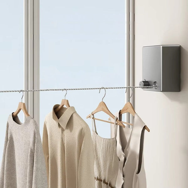 Space Saving Retractable Clothesline Effortlessly Dry Clothes Airers