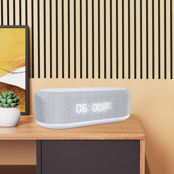 Wireless Fast Charging Digital Alarm Clock With Temperature Display Alarm Clocks & Clock Radios