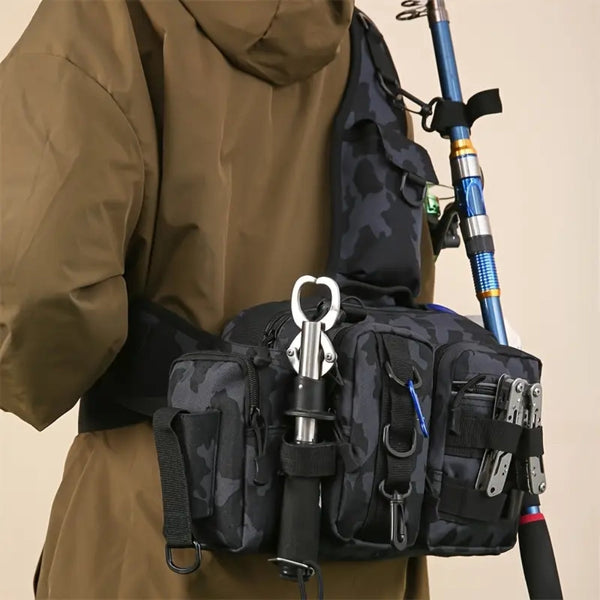 Fishing Tackle Backpack With Rod Holder And Gear Storage Tackle Boxes & Bags