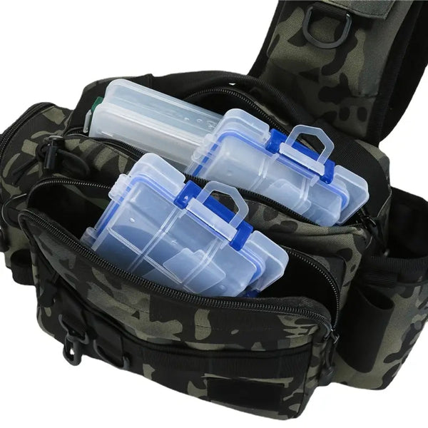 Fishing Tackle Backpack With Rod Holder And Gear Storage Tackle Boxes & Bags