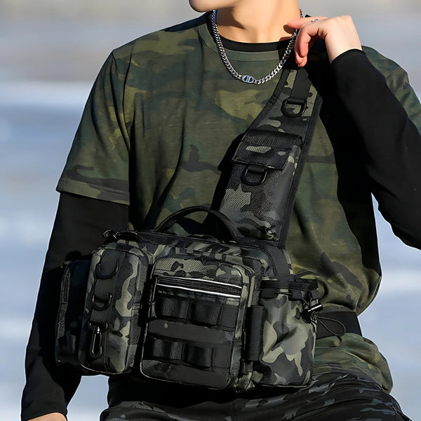 Fishing Tackle Backpack With Rod Holder And Gear Storage Tackle Boxes & Bags