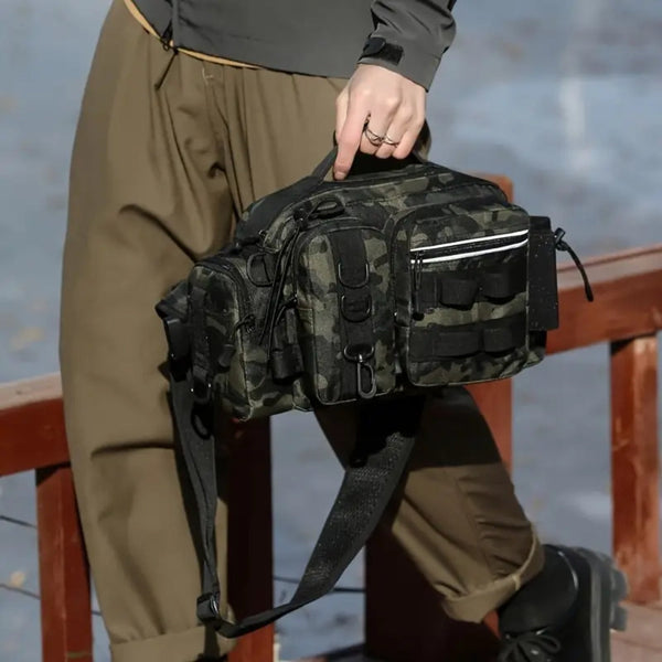 Fishing Tackle Backpack With Rod Holder And Gear Storage Tackle Boxes & Bags