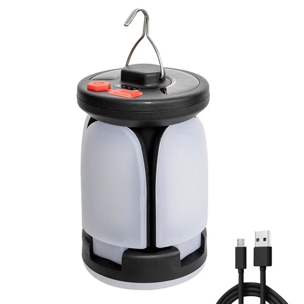 Solar Led Camping Lantern Rechargeable Power Bank Foldable Light Modes Lanterns