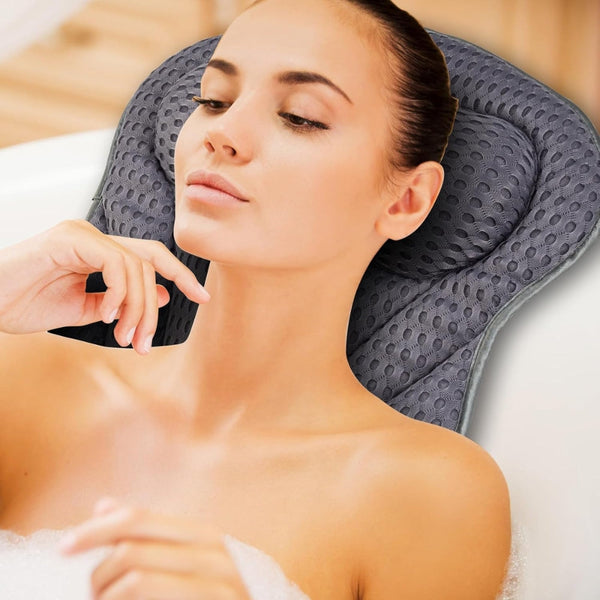 Bath Pillow With Neck And Back Support Spa Cushion Headrest Skip Jump Ropes