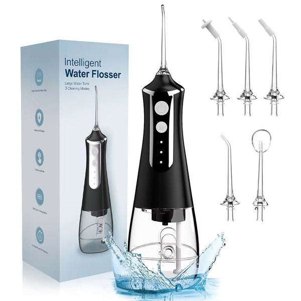 Dental Water Flosser Oral Irrigator Usb Rechargeable With 3 Modes Air & Water Flossers