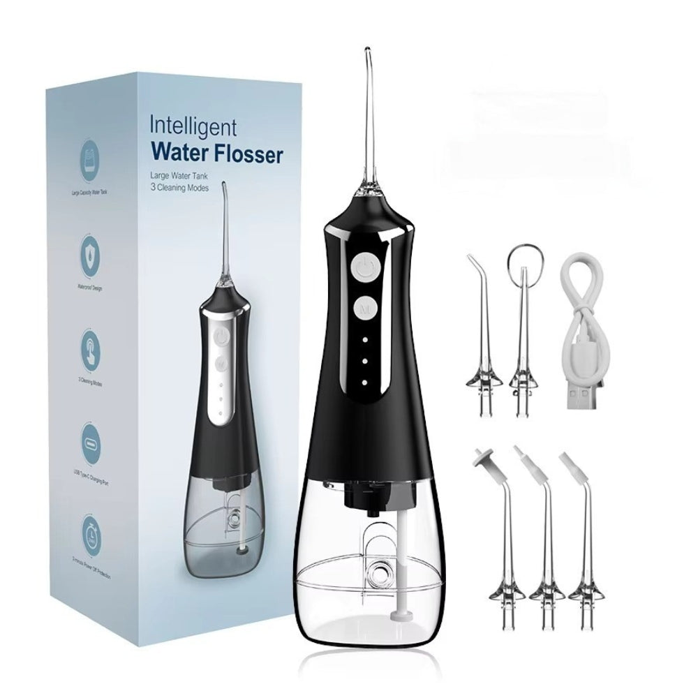 Dental Water Flosser Oral Irrigator Usb Rechargeable With 3 Modes Air & Water Flossers
