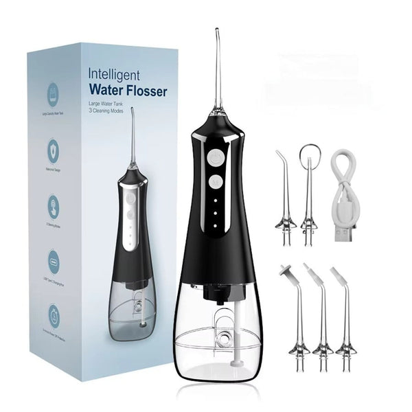 Dental Water Flosser Oral Irrigator Usb Rechargeable With 3 Modes Air & Water Flossers
