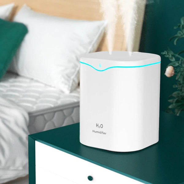 Usb Air Humidifier With Dual Spray Ports And Essential Oil Diffuser Humidifiers