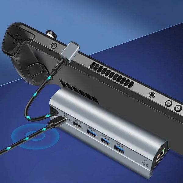 Steam Deck 6 In 1 Docking Station With Hdmi 4K Usb 3.0 Ethernet And 60W Pd Chargers & Docking Stations