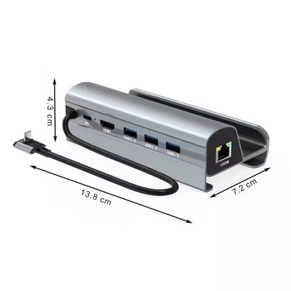 Steam Deck 6 In 1 Docking Station With Hdmi 4K Usb 3.0 Ethernet And 60W Pd Chargers & Docking Stations
