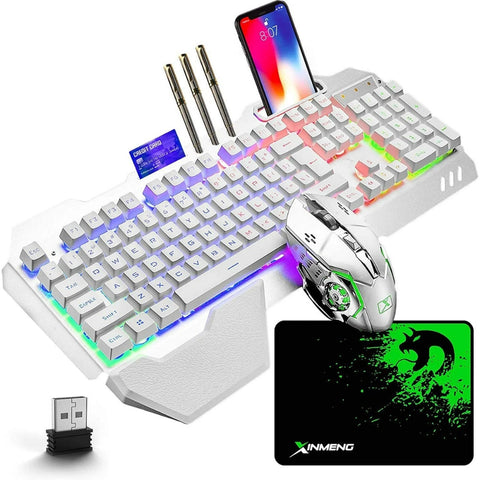 Rgb Led Backlit Wireless Gaming Keyboard Mouse Set Keyboard & Mouse Bundles