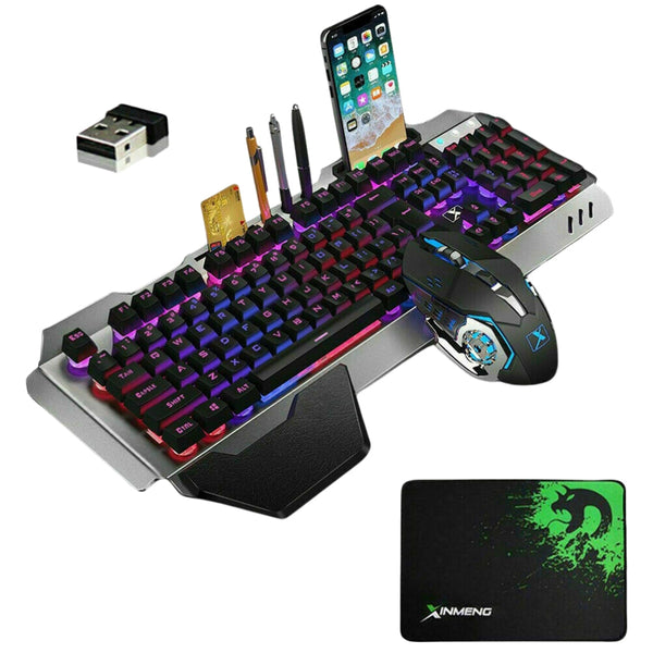 Rgb Led Backlit Wireless Gaming Keyboard Mouse Set Keyboard & Mouse Bundles