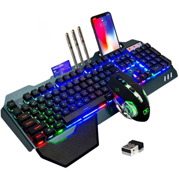 Rgb Led Backlit Wireless Gaming Keyboard Mouse Set Keyboard & Mouse Bundles