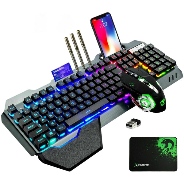 Rgb Led Backlit Wireless Gaming Keyboard Mouse Set Keyboard & Mouse Bundles