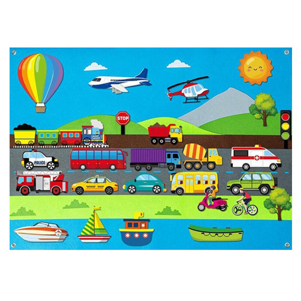 Children's Teaching Felt Board Farm Animals Story Set Educational Toys