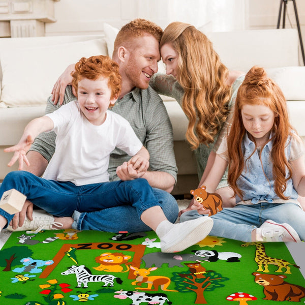 Children's Teaching Felt Board Farm Animals Story Set Educational Toys