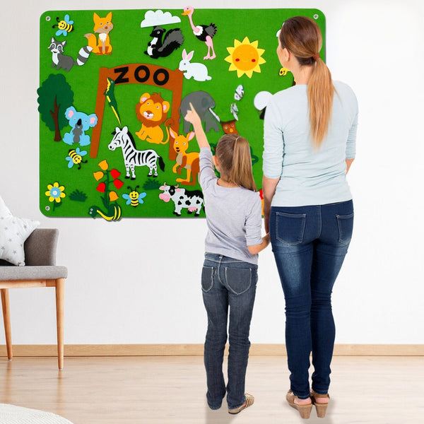 Children's Teaching Felt Board Farm Animals Story Set Educational Toys