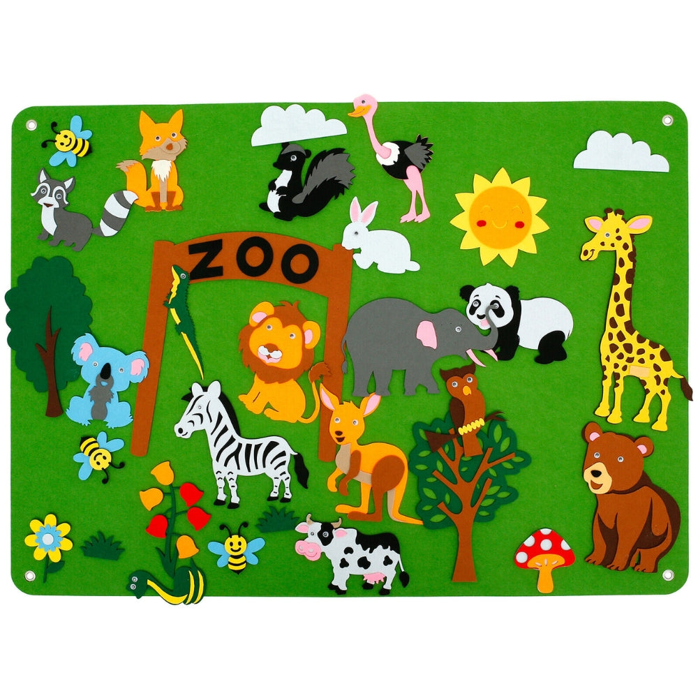 Children's Teaching Felt Board Farm Animals Story Set Educational Toys