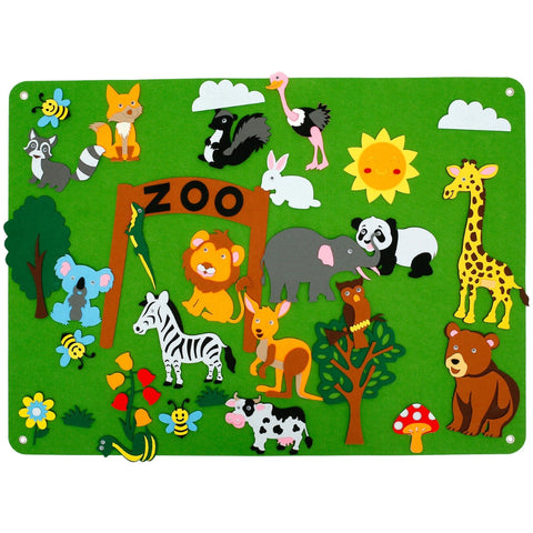 Children's Teaching Felt Board Farm Animals Story Set Educational Toys