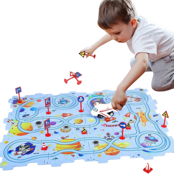 Diy Car Track Puzzle Play Set Preschool Educational Montessori Toy Puzzles