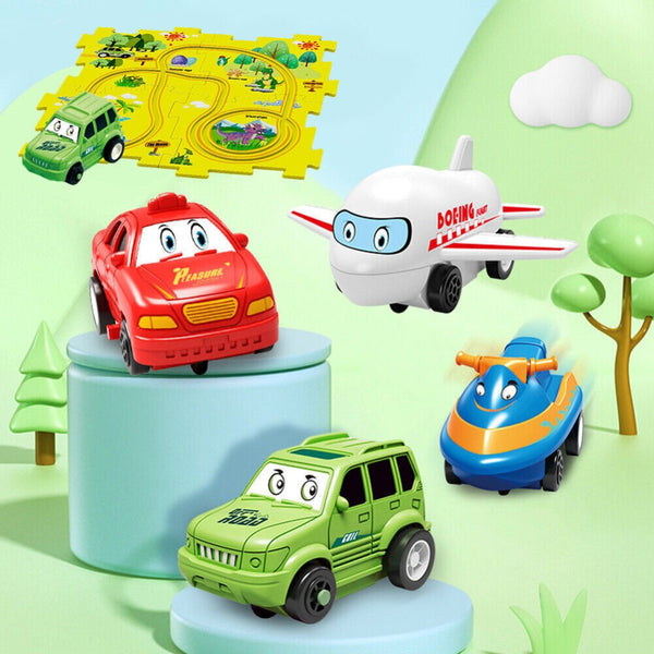 Diy Car Track Puzzle Play Set Preschool Educational Montessori Toy Puzzles