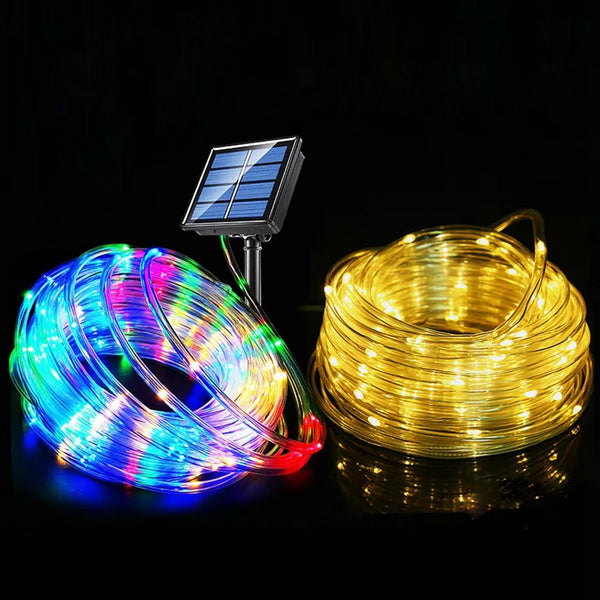 Solar Led Rope Lights Waterproof Outdoor Garden Deck Lighting String Lights
