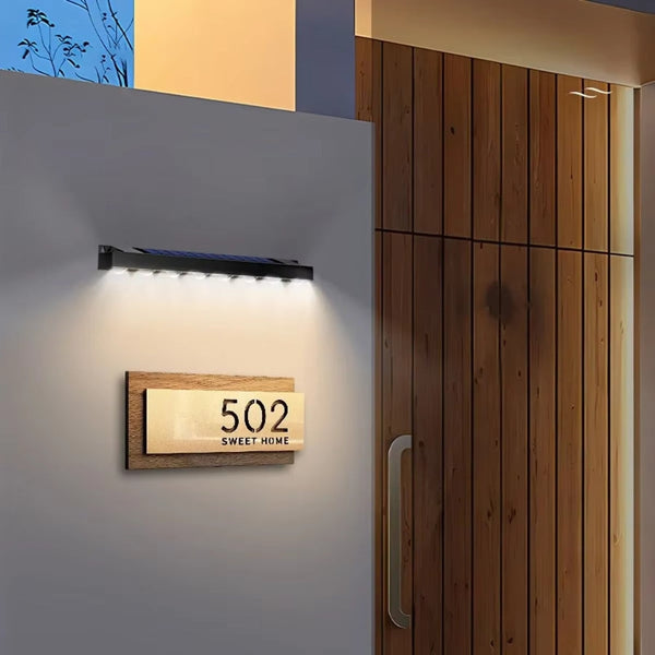 8 Led Solar Wall Light Outdoor Waterproof Garden Balcony Fence Lighting Lamp Wall Lights