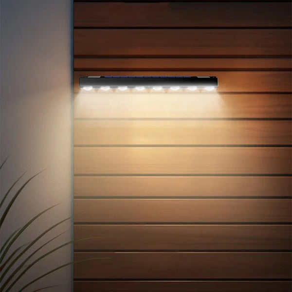 8 Led Solar Wall Light Outdoor Waterproof Garden Balcony Fence Lighting Lamp Wall Lights