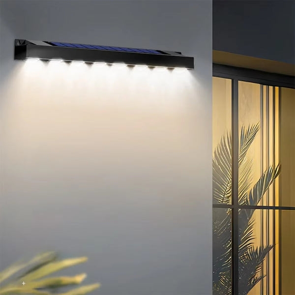 8 Led Solar Wall Light Outdoor Waterproof Garden Balcony Fence Lighting Lamp Wall Lights