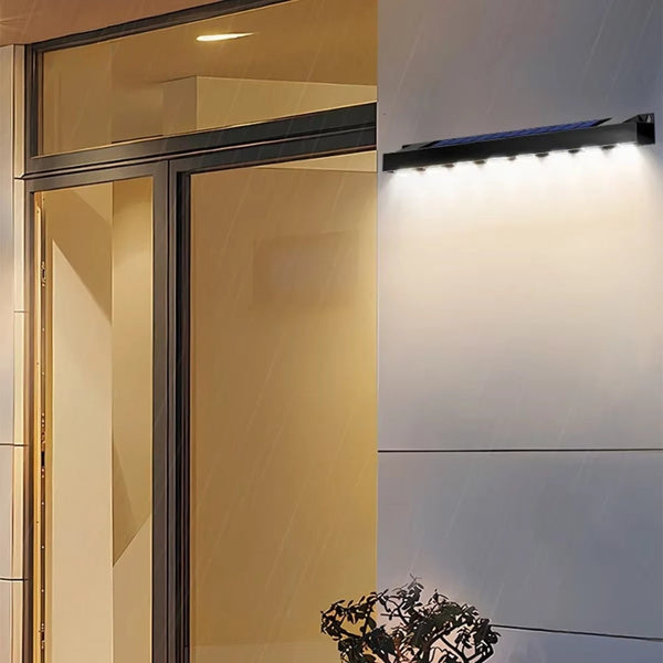 8 Led Solar Wall Light Outdoor Waterproof Garden Balcony Fence Lighting Lamp Wall Lights