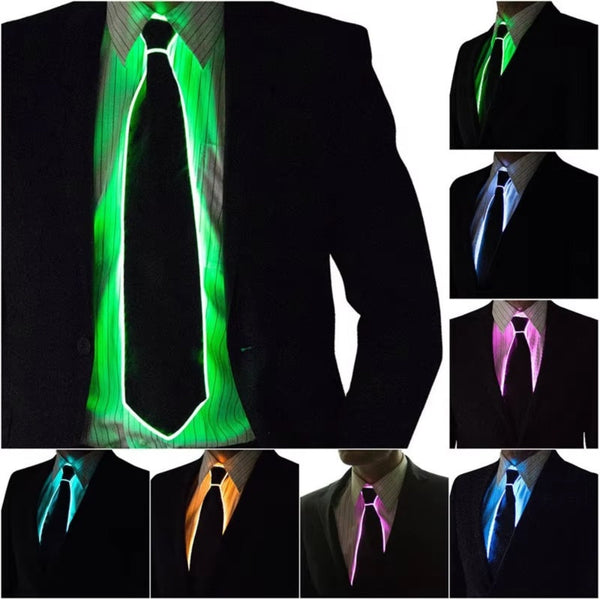 Men's Led Glowing Neon Tie Light Up Party Accessory Ties