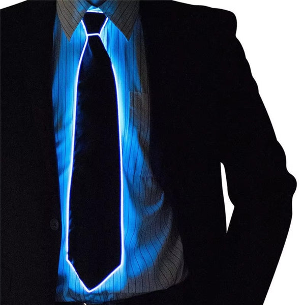 Men's Led Glowing Neon Tie Light Up Party Accessory Ties