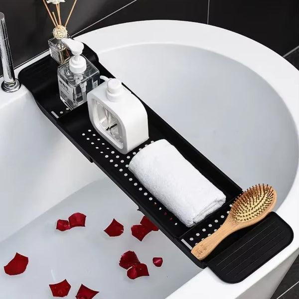 Retractable Bathtub And Kitchen Sink Storage Rack Shelf Shelves