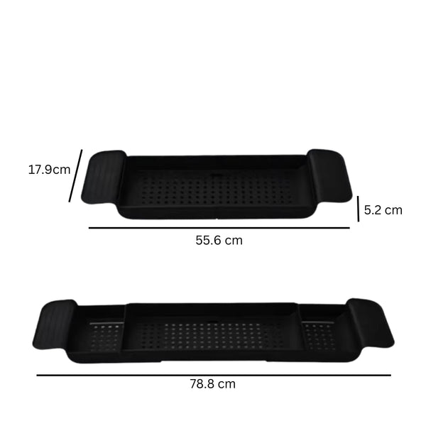 Retractable Bathtub And Kitchen Sink Storage Rack Shelf Shelves