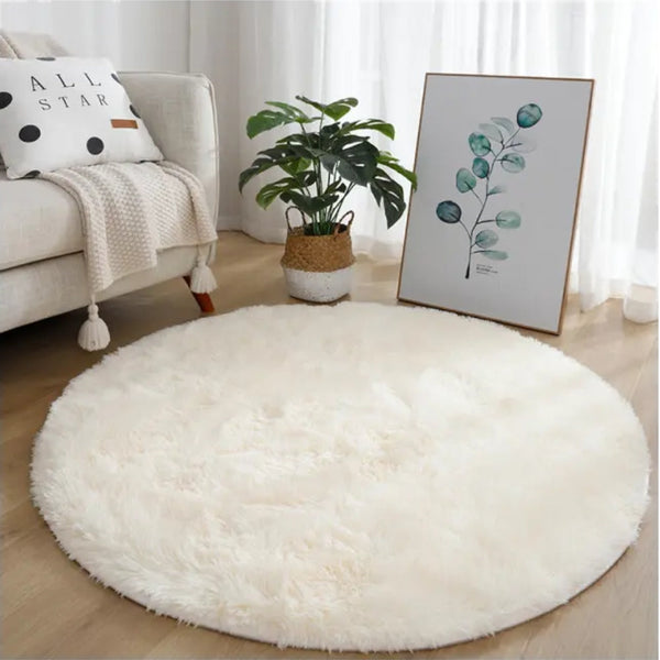 Ultra Soft Fluffy Round Shaggy Rug Carpet For Kids Bedroom Rugs & Carpets